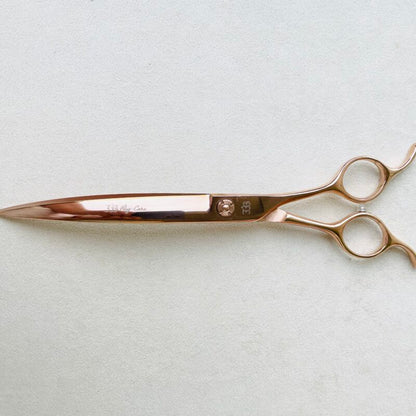Tesoura curva de ouro rosa de 7,5": a forma encontra a função